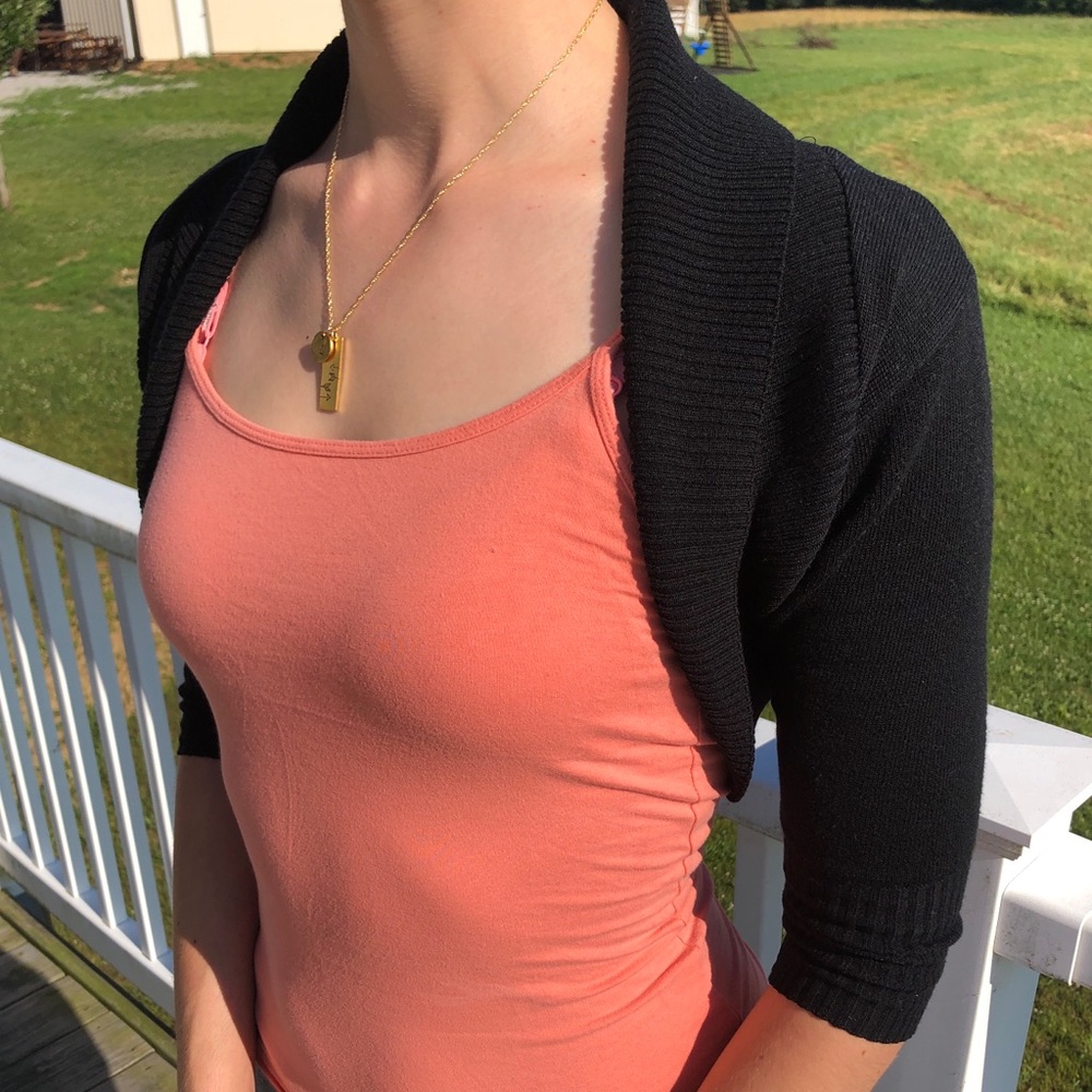 Cropped black shrug